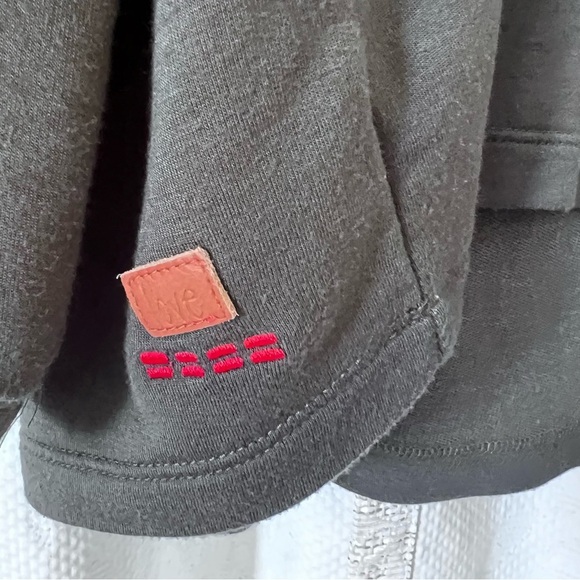 Peace Love World Oversized Drawstring Top in Olive Green size 1X - Picture 6 of 9